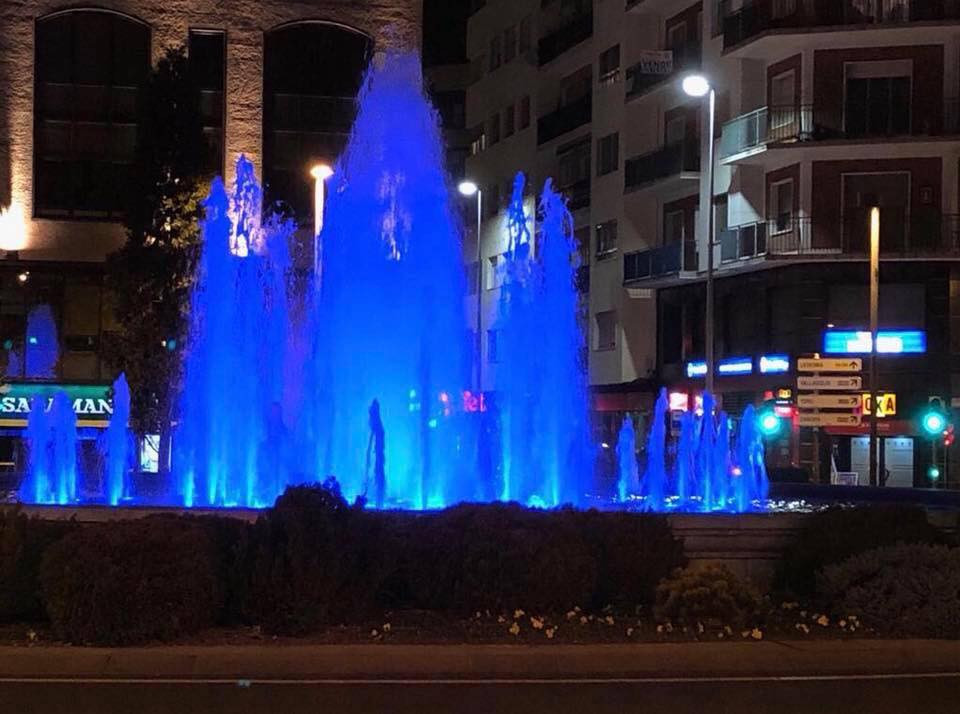 Fuente Puerta Zamora azul