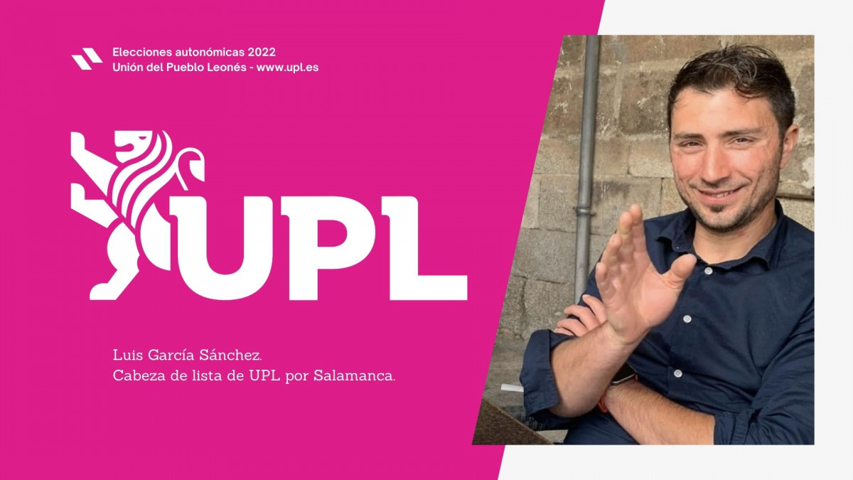 Luis Garcu00eda. Cabeza de lista de UPL por Salamanca.