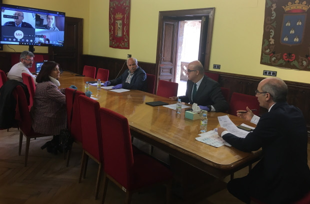 Celebracion del pleno telematico en la Diputacion de Salamanca