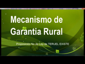 El Congreso aprobará la iniciativa de Teruel Existe: crear un Mecanismo de Garantía Rural