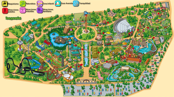 Parque de atracciones madrid mapa