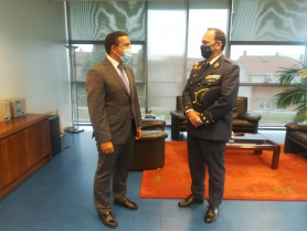 Despedida del coronel jefe de la Base Aérea de Matacán