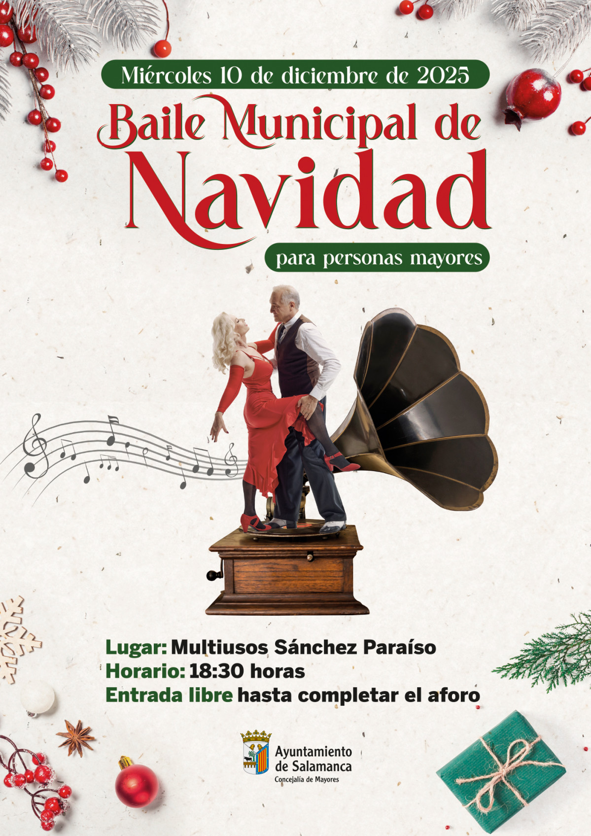 Cartel Baile Mayores Navidad